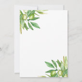 Toskanische Olive Gold Rahmen Hochzeitseinladung Einladung (Rückseite)