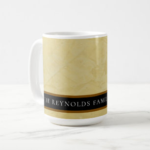 Toskanische Sonne Gelber Stuck Schwarzes Band Mono Kaffeetasse