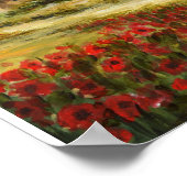 Toskanische Straße mit Poppies Poster (Ecke)