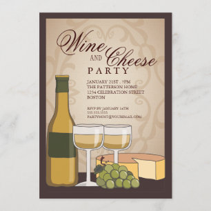 Toskanische Wein- und Käse-Verkostungseinladung Einladung