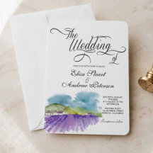 Toskanische Weinberg-Hochzeitseinladung