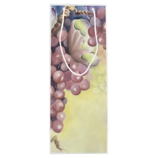 Toskanische Weintrauben Weinreben Weinbeutel - Dop Geschenktüte Für Weinflaschen (Rückseite)