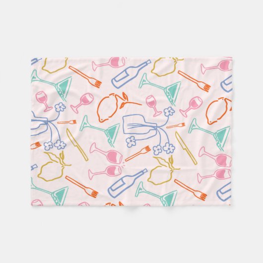 toskanischer Abend Fleecedecke (Vorderseite (Horizontal))