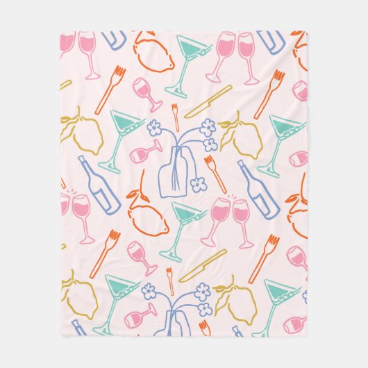 toskanischer Abend Fleecedecke (Vorderseite)