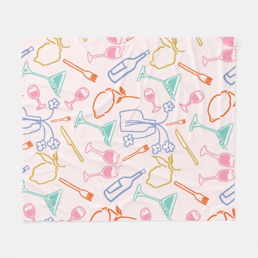 toskanischer Abend Fleecedecke (Vorderseite (Horizontal))