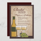 Toskanischer Brautparty-Wein-Themed Einladung (Vorne/Hinten)