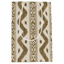 Toskanischer Ikat, braune und goldene Tasche bedru