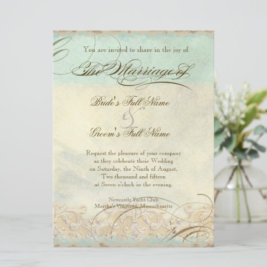 Toskanischer Olivenbaum im Swirl - Einladung zur H (Stehend Vorderseite)