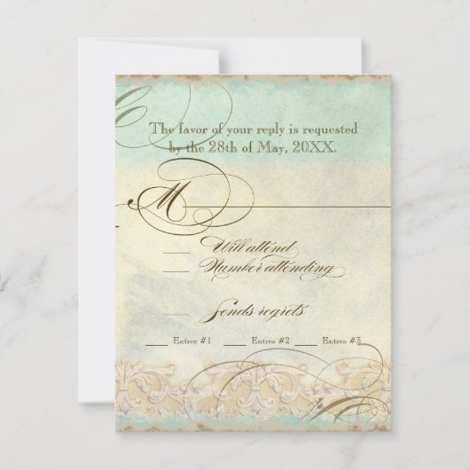 Toskanischer Olivenbaum im Swirl - Reaktion auf Ho RSVP Karte (Vorderseite)