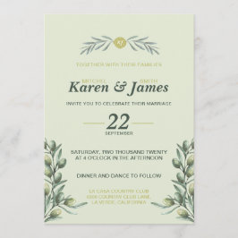 Toskanischer Olivengarten Hochzeit Einladung