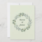 Toskanischer Olivengarten Hochzeitsdusche Einladun Einladung (Rückseite)