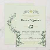 Toskanischer Olivengarten Hochzeitsdusche Einladun Einladung (Vorne/Hinten)