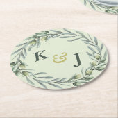 Toskanischer Olivengarten Runder Pappuntersetzer (Angewinkelt)