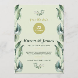 Toskanischer Olivengarten Save the Date Foto