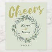 Toskanischer Olivengarten Weinetikett (Einzelnes Label)