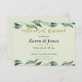 Toskanischer Olivenhain Probe Abendessen Einladung (Vorne/Hinten)