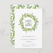 Toskanischer Olivenhain Save the Date Ankündigung (Vorne/Hinten)