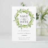 Toskanischer Olivenhain Save the Date Ankündigung (Stehend Vorderseite)