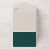 Toskanischer Verde | Moderne Minimalistische Hochz All In One Einladung (Außenbereich)