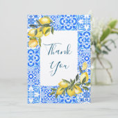 Toskanischer Wasserfarben mit Lemon Danke Karte (Stehend Vorderseite)