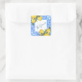Toskanischer Wasserpark mit Lemon Quadratischer Aufkleber (Tasche)