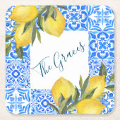 Toskanischer Wasserpark mit Lemon Rechteckiger Pappuntersetzer (Vorderseite)