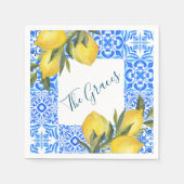 Toskanischer Wasserpark mit Lemon Serviette (Vorderseite)