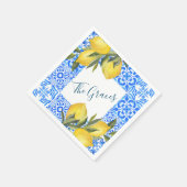 Toskanischer Wasserpark mit Lemon Serviette (Ecke)