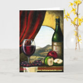 Toskanischer Wein I Karte (Gelbe Blume)