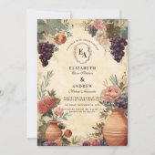 Toskanischer Weinberg Rustikale Feier Einladung (Vorderseite)