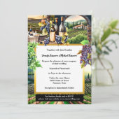 Toskanischer Weinkeller al fresco Tafeltrauben Chi Einladung (Stehend Vorderseite)