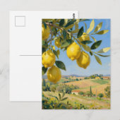 Toskanischer Zitronenbaum Landschaft Postkarte (Vorne/Hinten)