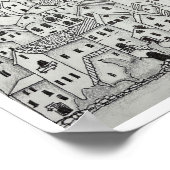 Toskanisches Dorf Poster (Ecke)