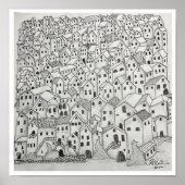 Toskanisches Dorf Poster (Vorne)