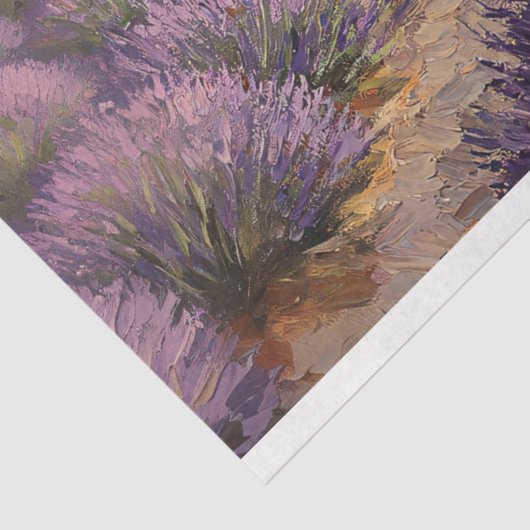 Toskanisches Lavendelfeld mit Entdeckungsseite der Seidenpapier (Ausschnitt)