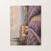 Toskanisches Lavenderfeld mit SteinHütte Puzzle (Vertikal)