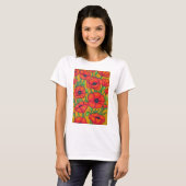 Toskanisches Mohnblumen-Trägershirt T-Shirt (Vorne ganz)