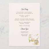 Toskanisches Villen-Hochzeitsprogramm Elegantes It Programm (Rückseite)