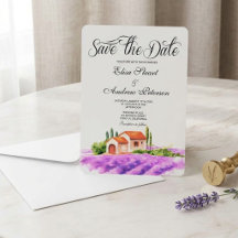 Toskanisches Weinberg Save-the-Date-Einladung