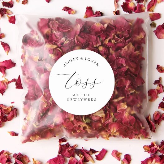 Toss bei den Neugeborenen Confetti Gefallen Runder Aufkleber