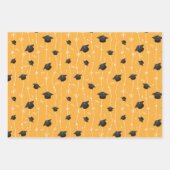 Toss der gelben und schwarzen Graduationsstufe Geschenkpapier Set (Vorderseite 3)