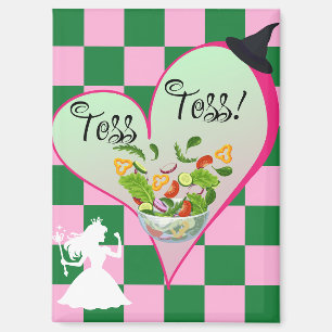 Toss Herzmagnet in Pink & Green Magnet