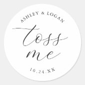 Toss Me Petal Toss Confetti Gevor Runder Aufkleber (Vorderseite)