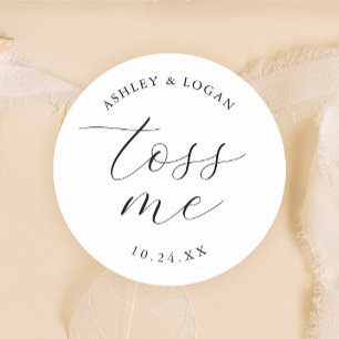 Toss Me Petal Toss Confetti Gevor Runder Aufkleber