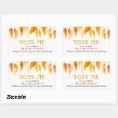 Toss mir Blätter Hochzeit im Herbst Konfetti-Anwei Rechteckiger Aufkleber (Blatt)