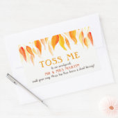 Toss mir Blätter Hochzeit im Herbst Konfetti-Anwei Rechteckiger Aufkleber (Umschlag)