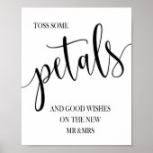 Toss Petals Hochzeitschild 8x10 Poster (Vorne)