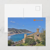 Tossa de Mar, Spanien Reise Feiertagspostkarte (Vorne/Hinten)