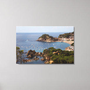 TOSSA DE MAR. Stadt in der Costa Brava. Leinwanddruck