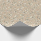 Tossblüten auf hellbeige - nahtloses Muster Geschenkpapier (Ecke)